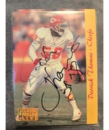 Derrick Thomas Hand Signed Baseball Card Autographed Kansas City Chiefs ... - $50.76 CAD