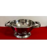 Vintage Stainless Colander Strainer w Handles Magenta Outer Color 6&quot; Dia... - $225.80 MXN