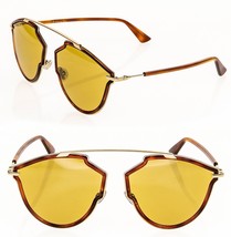 Christian Dior So Real Rise Gold Brown Havana Aviator Sunglasses Sorealrise - £268.27 GBP