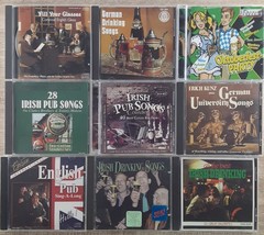 Irish German Pub Beer CD Lot of 9 All The Best Drinking Songs Drinking Songs The - £7.78 GBP