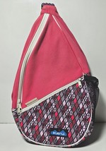KAVU Paxton Pack Rope Sling Crossbody Bag Diamond Pink One Of A Kind Montage - £18.45 GBP