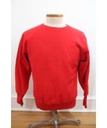Vtg 70s Champion M Red Reverse Weave Warmup Blank Pullover Crew Sweatshirt - £175.18 GBP