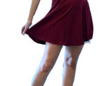 Basic Burgundy Dark Red Fit &amp; Flare High Neck Skater Dress Size Small S NEW - $17.08