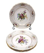 4 Spode Copeland hand Painted Rose Dinner Plates 9.25&quot; / 24K Gold inlay ... - $2,646.49 MXN