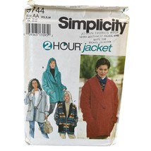 Simplicity Sewing Pattern 9744 Coat Jacket Misses Size XS-M - $9.74