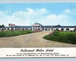Bellemont Motor Hotel Motel Baton Rouge Louisiana LA UNP Linen Postcard J16 - $2.92
