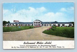 Bellemont Motor Hotel Motel Baton Rouge Louisiana LA UNP Linen Postcard J16 - £2.29 GBP