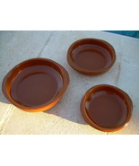 Tapas bowls - Spanish Made - traditional part glazed ceramics plates - B... - £59.95 GBP