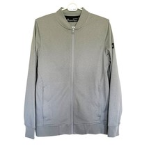 Under Armour ColdGear Full Zip Collarless Jacket Pockets Gray Size Small FLAW - £9.24 GBP