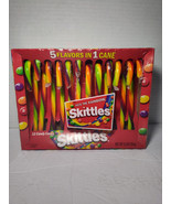 12- Skittles Christmas Candy Canes (5 Flavors in 1 Cane!!) Full Size/Ind... - $112.88 MXN