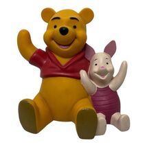 Disney Winnie The Pooh and Piglet Coin Piggy Bank Vinyl Plastic - Vintag... - $17.00
