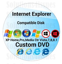 Internet Explorer DVD Disk compatible with Windows Xp/Vista/7/8 32/64Bit Systems - £11.78 GBP
