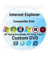 Internet Explorer DVD Disk compatible with Windows Xp/Vista/7/8 32/64Bit... - $14.99