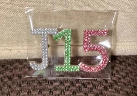 Bling “J15” Pink/Green Sorority Lapel Stick Metal Lapel Pin - £11.57 GBP