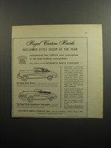 1951 Monarch Buick Co Ad - Regal Buick Riviera and Roadmaster Convertible - £14.44 GBP
