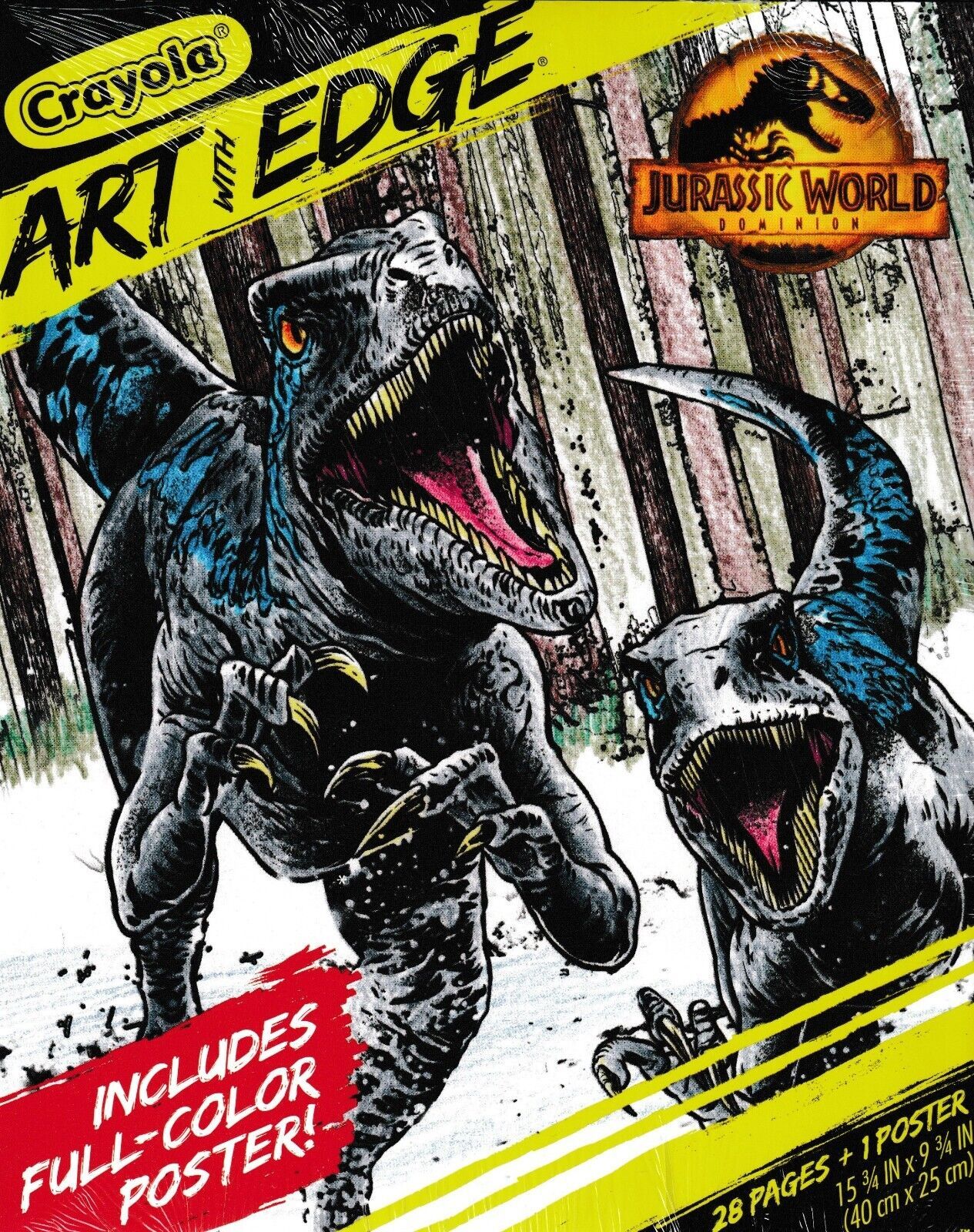 Crayola Art With Edge: Jurassic World Dominion 28 Pages + Poster   NEW - $9.49