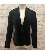 Valerie Stevens Womens Black Velvet Blazer Jacket Petite 4P Fitted $115 NEW - £30.67 GBP