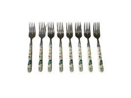 International Heartland Stainless Steel Farm Life Scene Salad Fork Set X 8 - £27.76 GBP