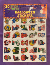 Vintage 1980s puffy Halloween stickers Imperial Stick or Treat package of 30 - £15.98 GBP