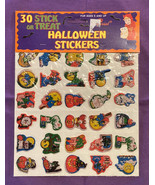 Vintage 1980s puffy Halloween stickers Imperial Stick or Treat package o... - £15.62 GBP