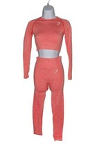 Gymshark Women&#39;s Pink and Red Crop-top And Leggings Sz Small - £14.94 GBP