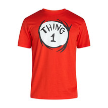 Dr. Seuss Men&#39;s &#39;Thing One&#39; Halloween Graphic Costume Tee, Red Size 3XL(54/56) - $21.77