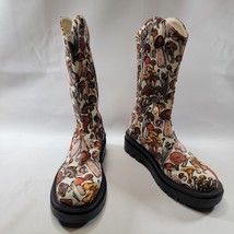 New Mushroom Print Boots Womens Size 41 Rainboots Waterproof - £14.50 GBP
