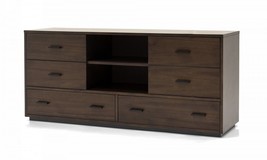 63" Walnut Six Drawer Double Dresser - $23,736.97 MXN