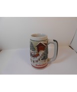 Vintage 1984 Covered Bridge Budweiser Beer Holiday Stein Mug - €5,08 EUR