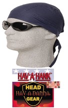 Navy Blue Hav-A-Hank Danna Fitted Bandana w/TIES Head Wrap Skull Cap Doo Rag - £8.64 GBP