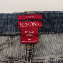 Merona RN#17730 Women's Blue Cotton Blend Stretch Denim Skirt Size 14 Waist 34" image 3