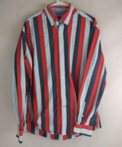 Vintage Tommy Hilfiger Classic Fit Multi-Color Striped Casual Shirt Size XL - £19.42 GBP