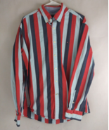 Vintage Tommy Hilfiger Classic Fit Multi-Color Striped Casual Shirt Size XL - £18.34 GBP