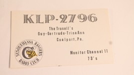 Vintage Ham Radio Card KLP 2796 Coalport Pennsylvania  - £3.80 GBP