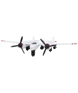Lockheed P-38J Lightning Fighter Aircraft White with Red Wingtips &quot;Unite... - $718.77 MXN