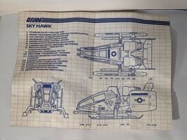 1985 GI Joe Sky Hawk Vehicle Blueprints Instructions - $8.79