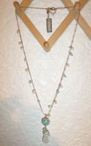 CHICO&#39;S MERA BEAD &amp; PEARL BALL LONG PENDANT NECKLACE NWT - £23.46 GBP