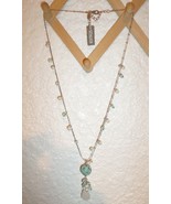 CHICO&#39;S MERA BEAD &amp; PEARL BALL LONG PENDANT NECKLACE NWT - £23.49 GBP