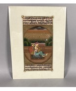 Rajasthani Miniature &amp; Antique Painting of a Royal Couple in Love - 11.5... - $48.05 CAD