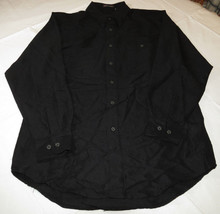 Mens Forest &amp; Hue Long Sleeve Button Front shirt S small casual black NWOT - £16.16 GBP