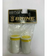 Brine King Endo Lacrosse Shaft End Cap 2 Pack -Yellow White NEW - $6.80 CAD