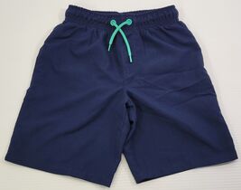 L) Children Wonder Nation Navy Blue Boys Swim Trunk Shorts Medium 8 - $7.91