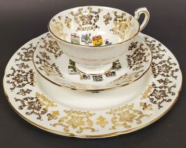 Vintage Paragon Coat of Arms Canada Fine Bone China Trio Cup, Saucer &amp; P... - $17.09