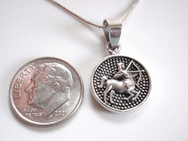 Sagittarius Zodiac Sign 925 Sterling Silver Reversible Pendant Astrology - £11.60 GBP