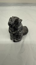 Signed 2.5” Hand Carved Beaver Sculpture Inuit Soapstone A Wolf Original... - $184.01 MXN