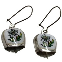 Made In Austria 835 silver enamel bell earrings - £58.97 GBP