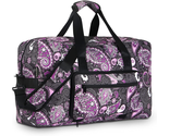 Weekender Bag Carry on Duffle (Purple Paisley) - $38.50