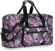 Weekender Bag Carry on Duffle (Purple Paisley) - $38.50