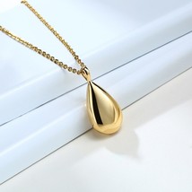 Vnox Elegant Water Drop Necklace for Women Hollow Cremation Urn Pendant Animal G - £14.06 GBP