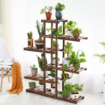 Strength Multi Tier Wood Flower Rack Plant Stand Holder Bonsai Shelf Hom... - £56.61 GBP